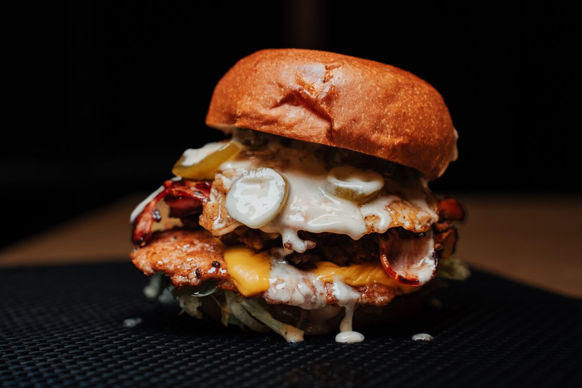 Bacon Blaze double smash burger